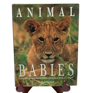 Animal Babies Steve Parker Hardcover Book Habitat Guide to Wild Animals 1994
